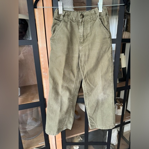 Carhartt jeans pants toddler girl boy olive moss cargo straight leg carpenter - Picture 1 of 6